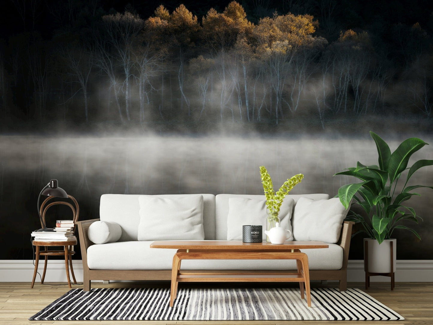 Calm Woodland Solitude photograph, atmospheric water surface texture.