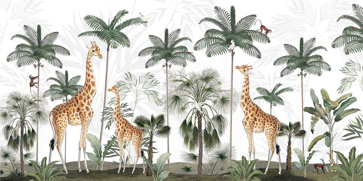 Gracious Giraffes wallpaper for walls in your room — zoomed