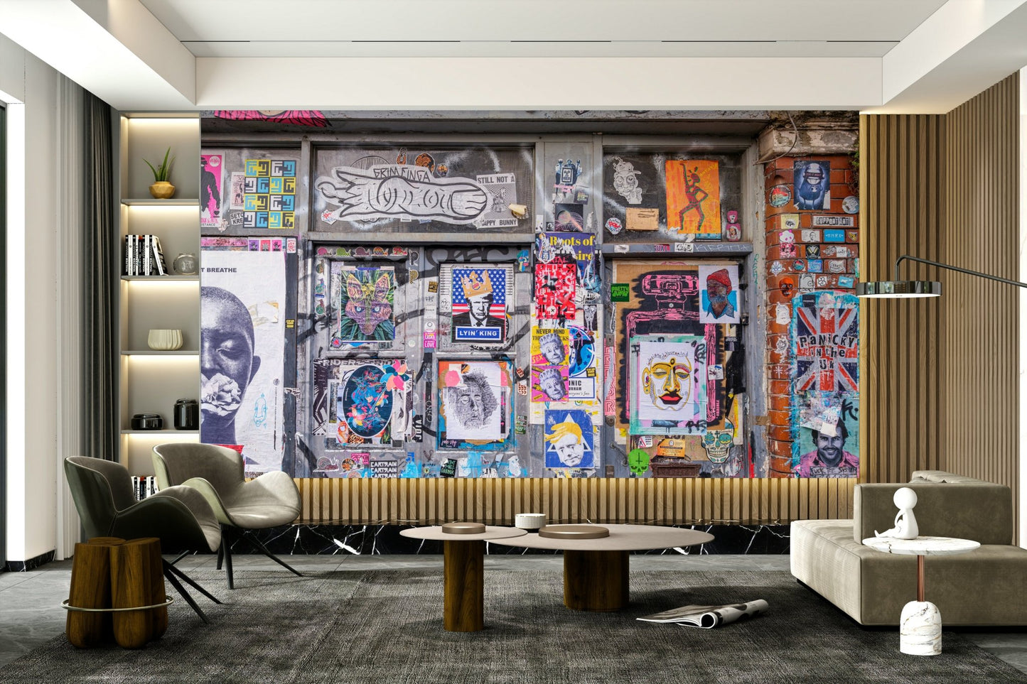 graffiti on a brick building

