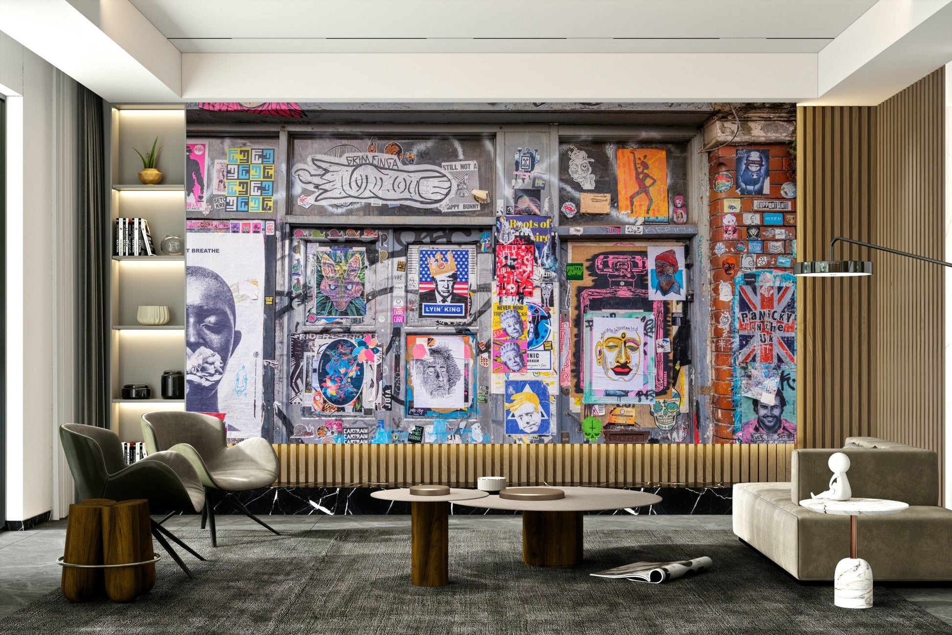 graffiti on a brick building

