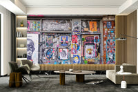 graffiti on a brick building

