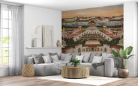 Royal garden landscape wall mural from Grand Indian Palace design