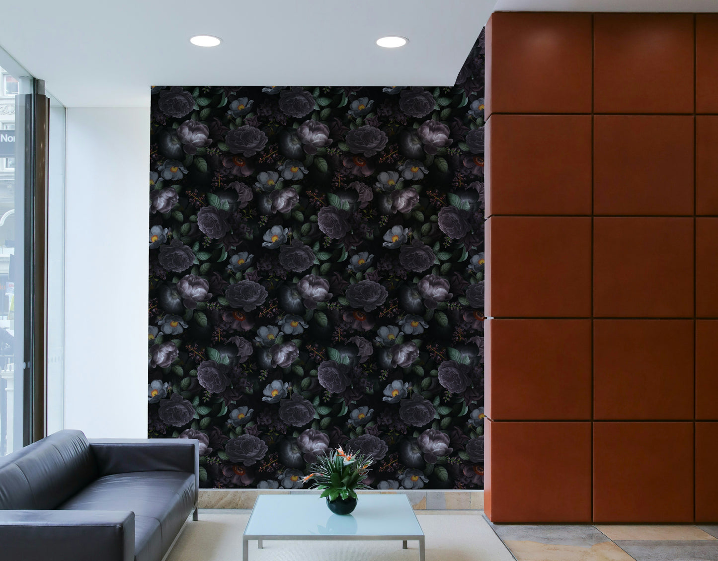 Grandmillennial Gothic floral wallpaper for a vintage room style

