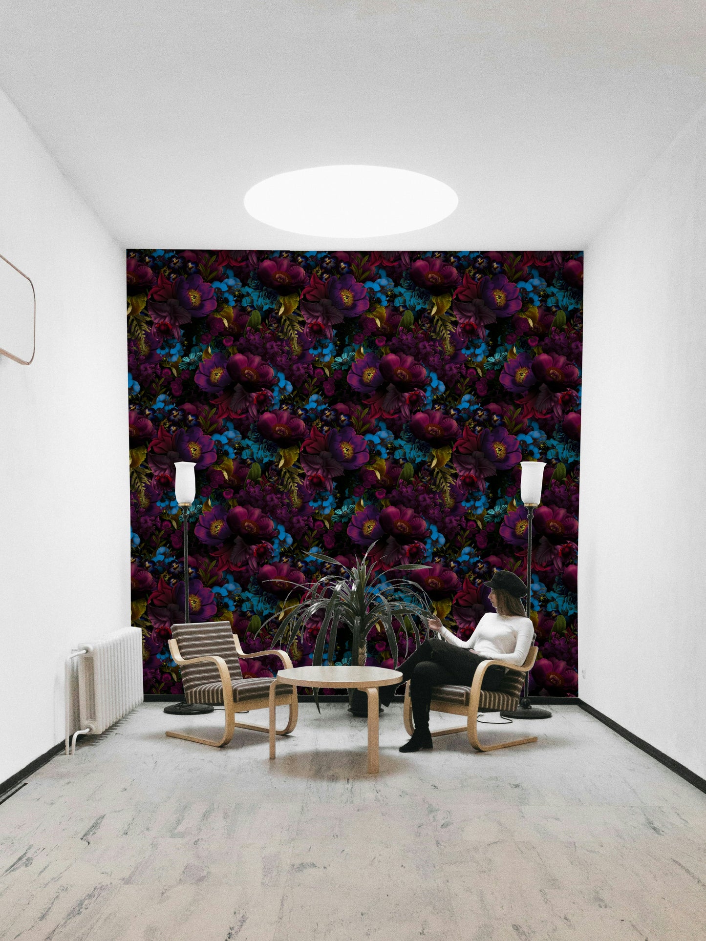 Grandmillennial Dramatic Glamour Heritage Gothic Dark Moody Florals 3 Wallpaper⁠