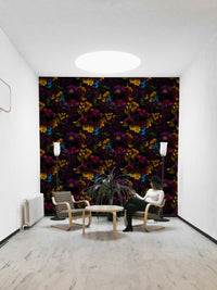 Rich, dark florals in dramatic Gothic wallpaper design

