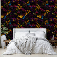 Dramatic florals with Gothic elements in heritage-inspired wallpaper

