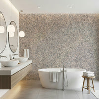 Decorative wall covering showcasing layered stone surfaces with balanced design