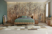 Grass Reeds Wall Mural with delicate tall grass and soft tones.

