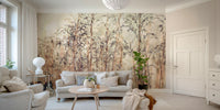 Grass field wall mural with peaceful tones for tranquil spaces.

