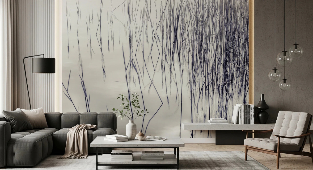 Grassy Reflections Wall Mural