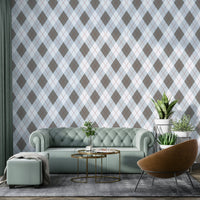The colors are a soft, light gray and a pale, baby blue.
