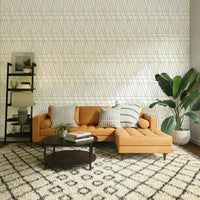Rhythmic slanted rectangle graphic for a modern living room wallpaper.
