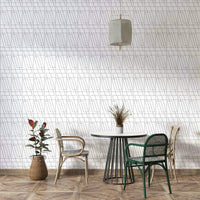 Sophisticated thin line architectural style home wallpaper.
