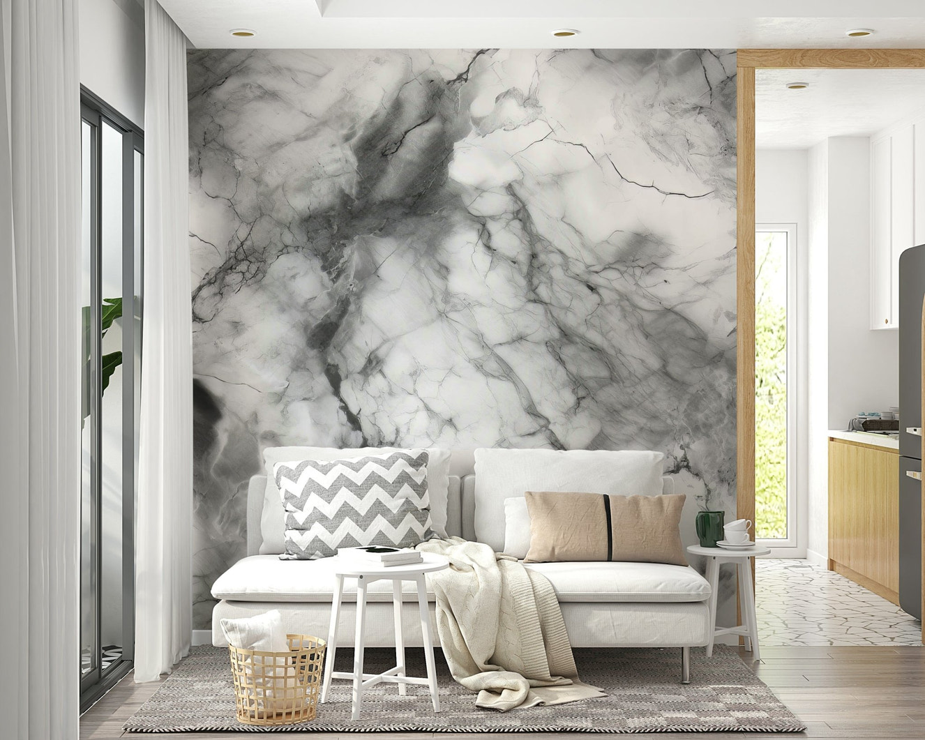 Gray Marble Texture Wall Mural -2566728
