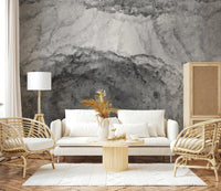A graceful subtle pattern wall mural in cool, neutral tones.