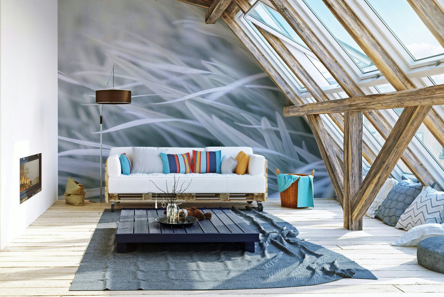 peaceful and minimalist grass design

