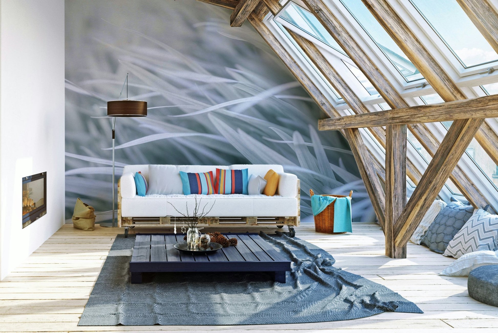 peaceful and minimalist grass design

