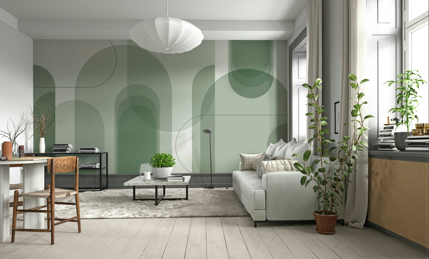 Abstract rounded arches for walls

