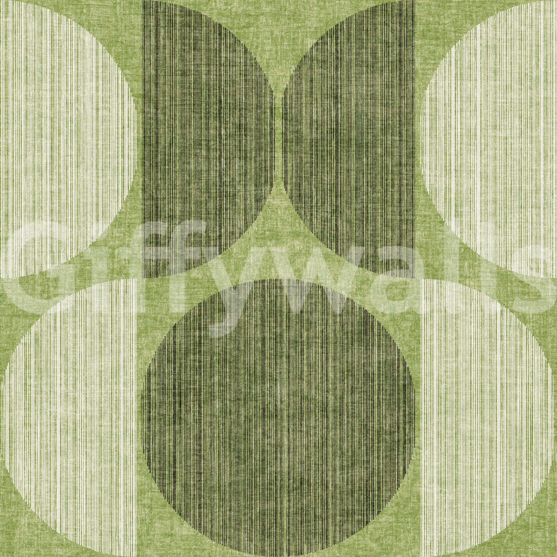 A high-quality green geometric wall mural for walls.

