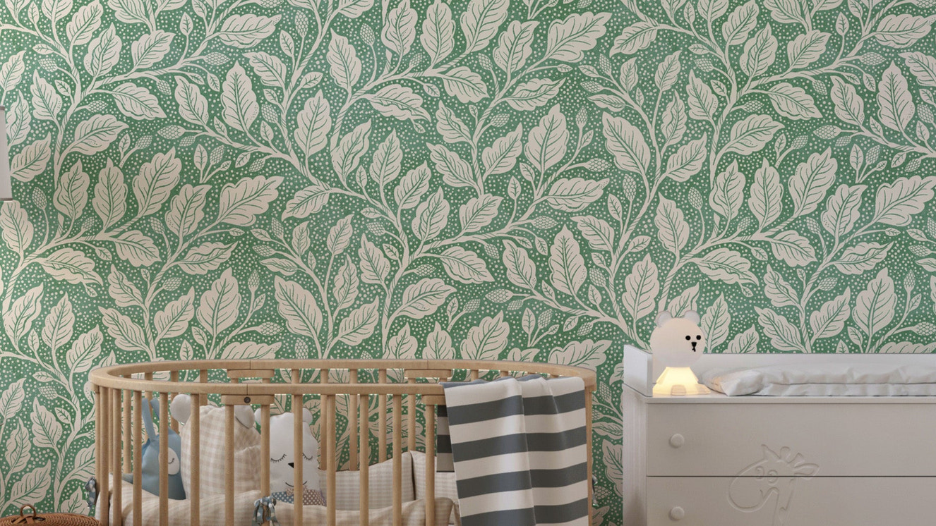 Green Budding Branches Wallpaper⁠