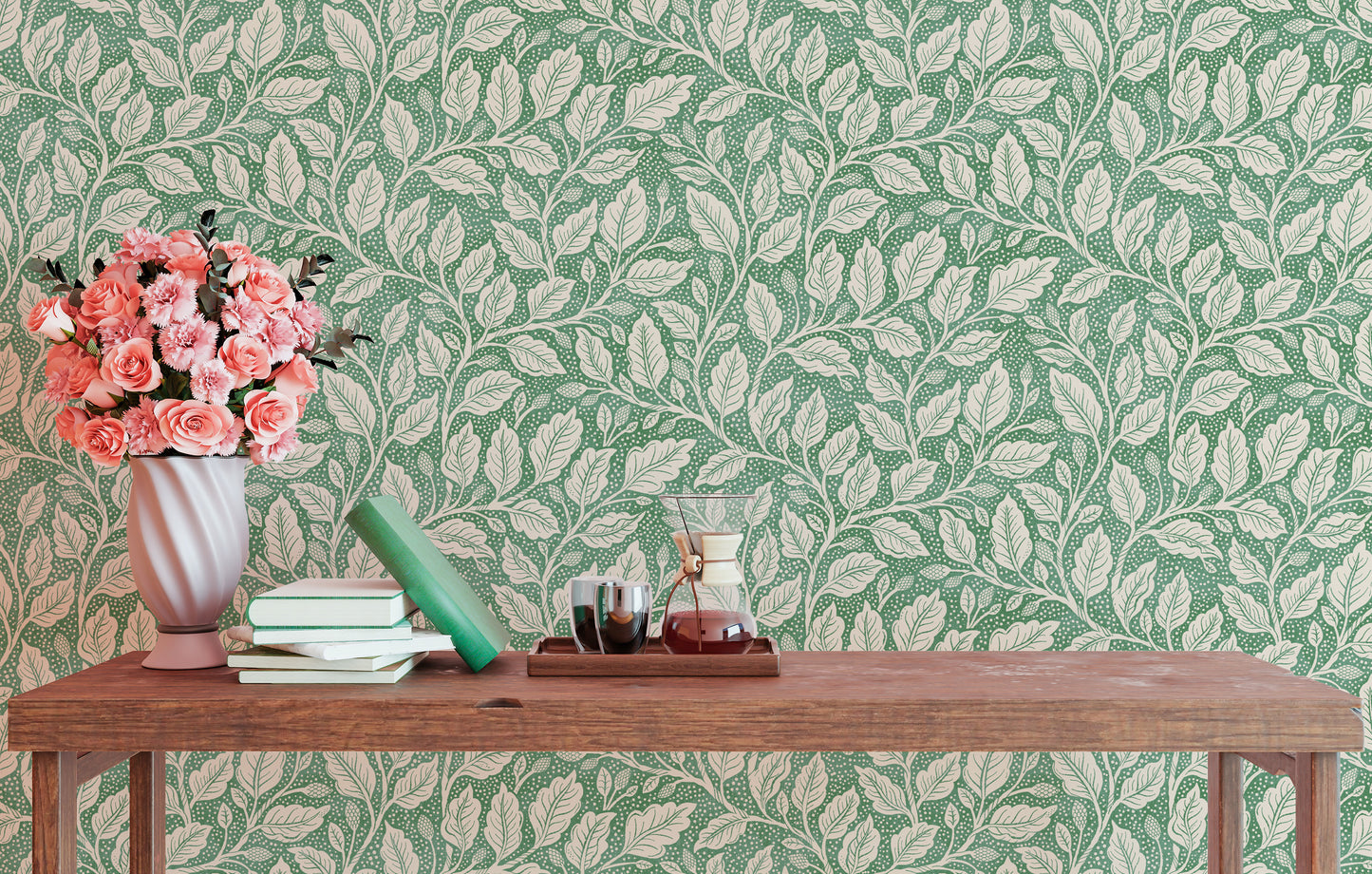 Green Budding Branches Wallpaper⁠