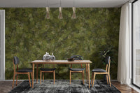 Lush green embroidery-style ferns murals
