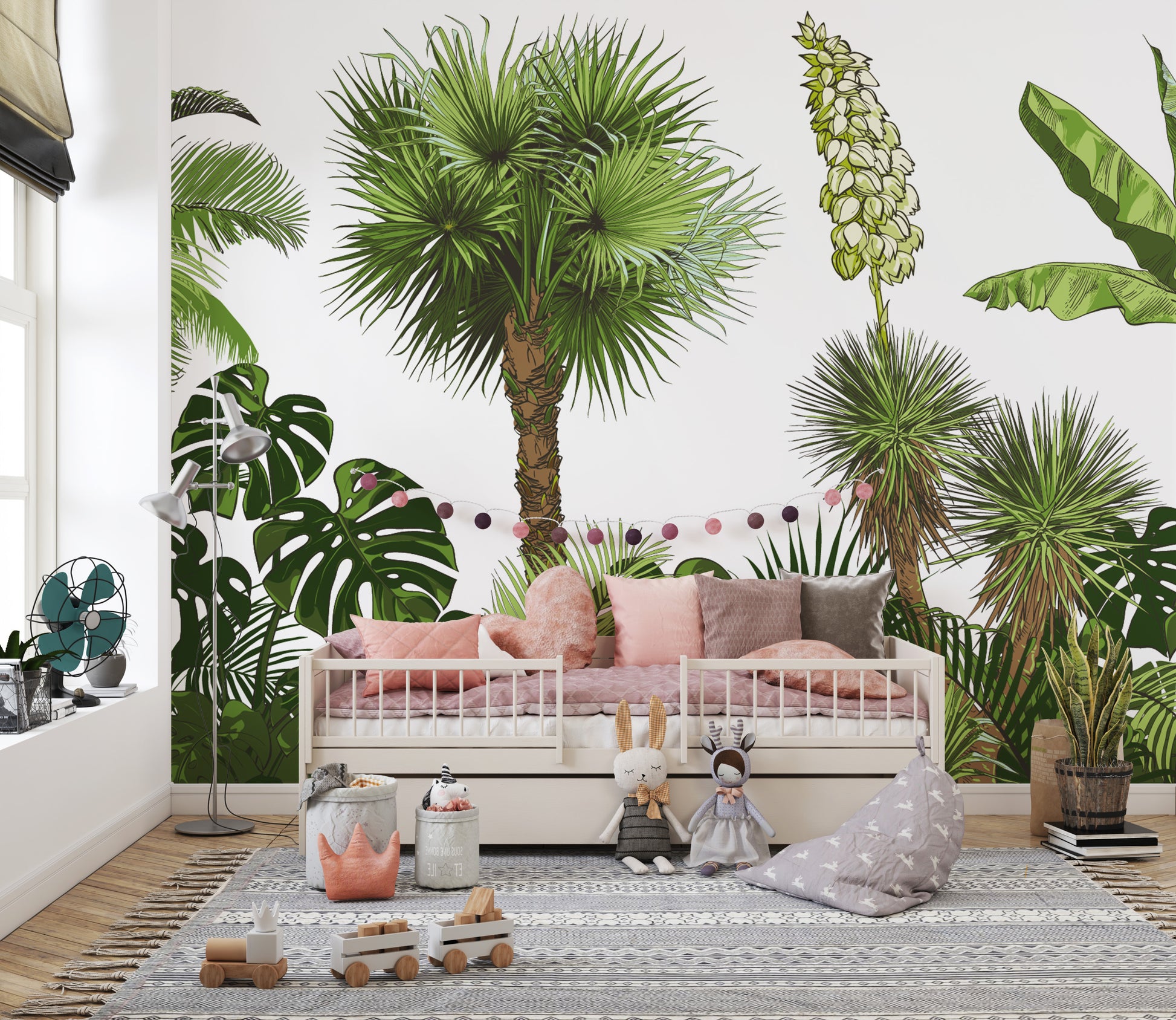 Green Forest Palm tree Wallpaper Murals - Giffywalls