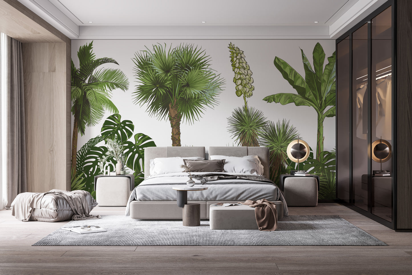 Vibrant green forest wallpaper for walls
