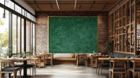 Green grunge cement wallpaper mural design