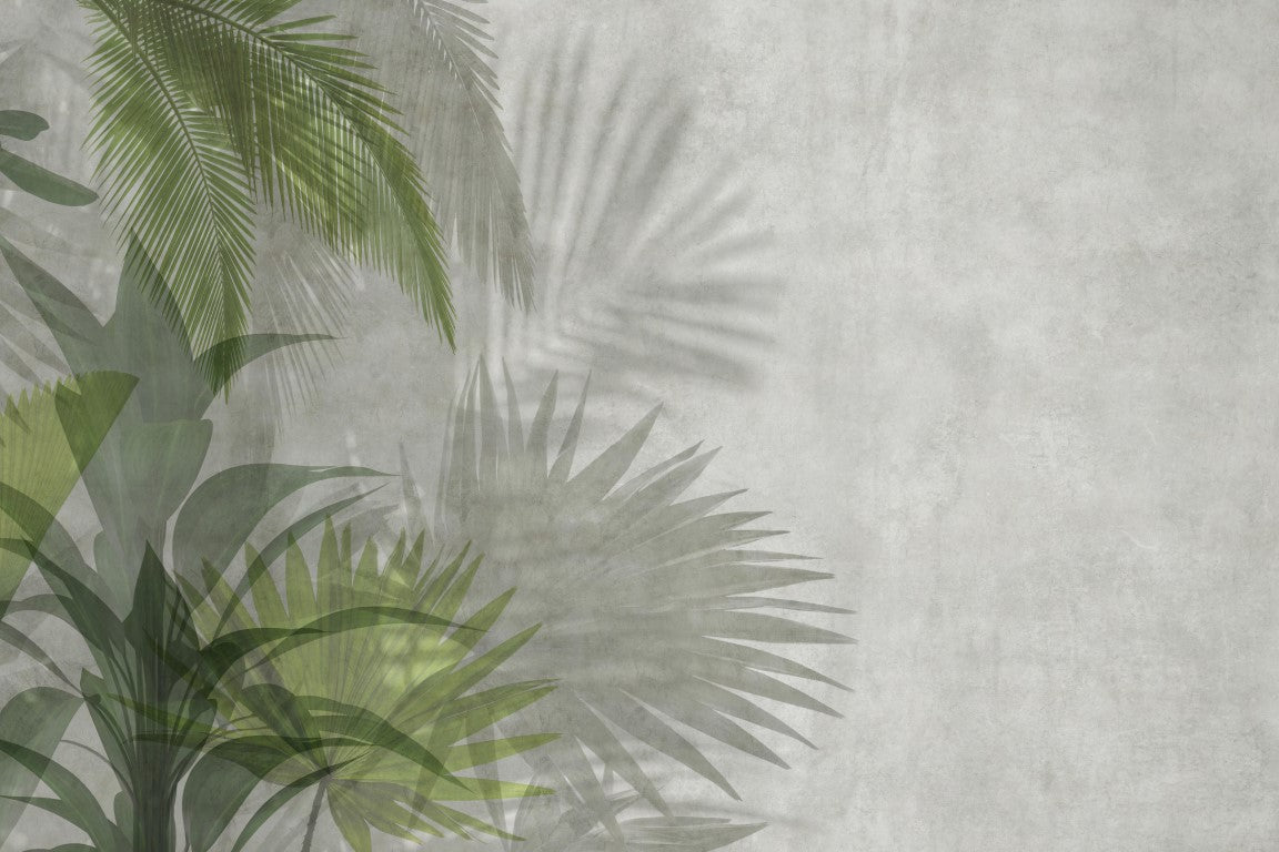 Green Leaves Wallpaper Wall Murals in your room — zoomed