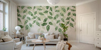 The pothos leaves are a central focus of the image.

