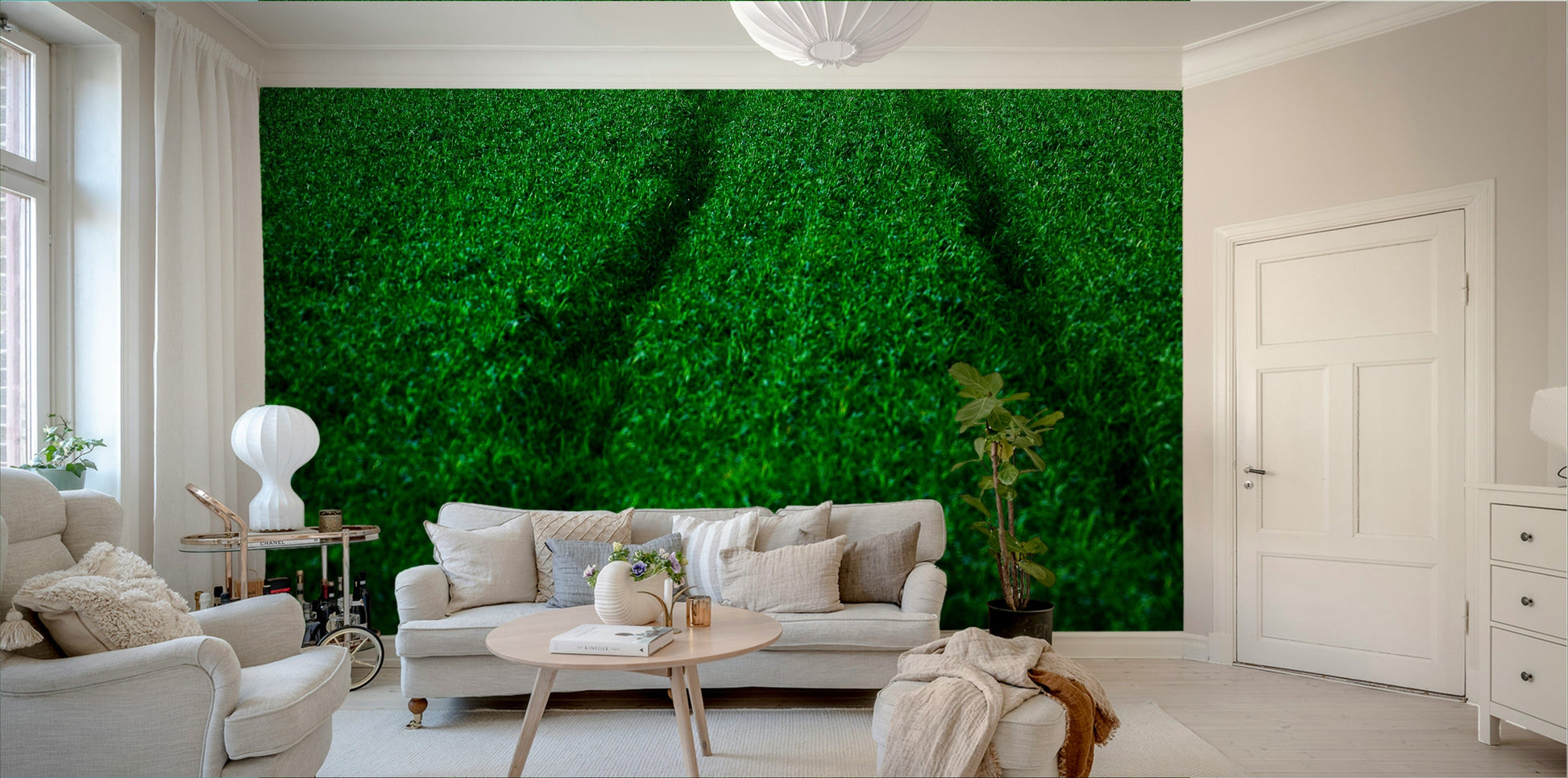 An artistic abstract motion mural for home decor.

