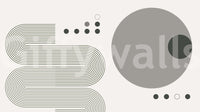 Grey Tones Retro Wall Mural