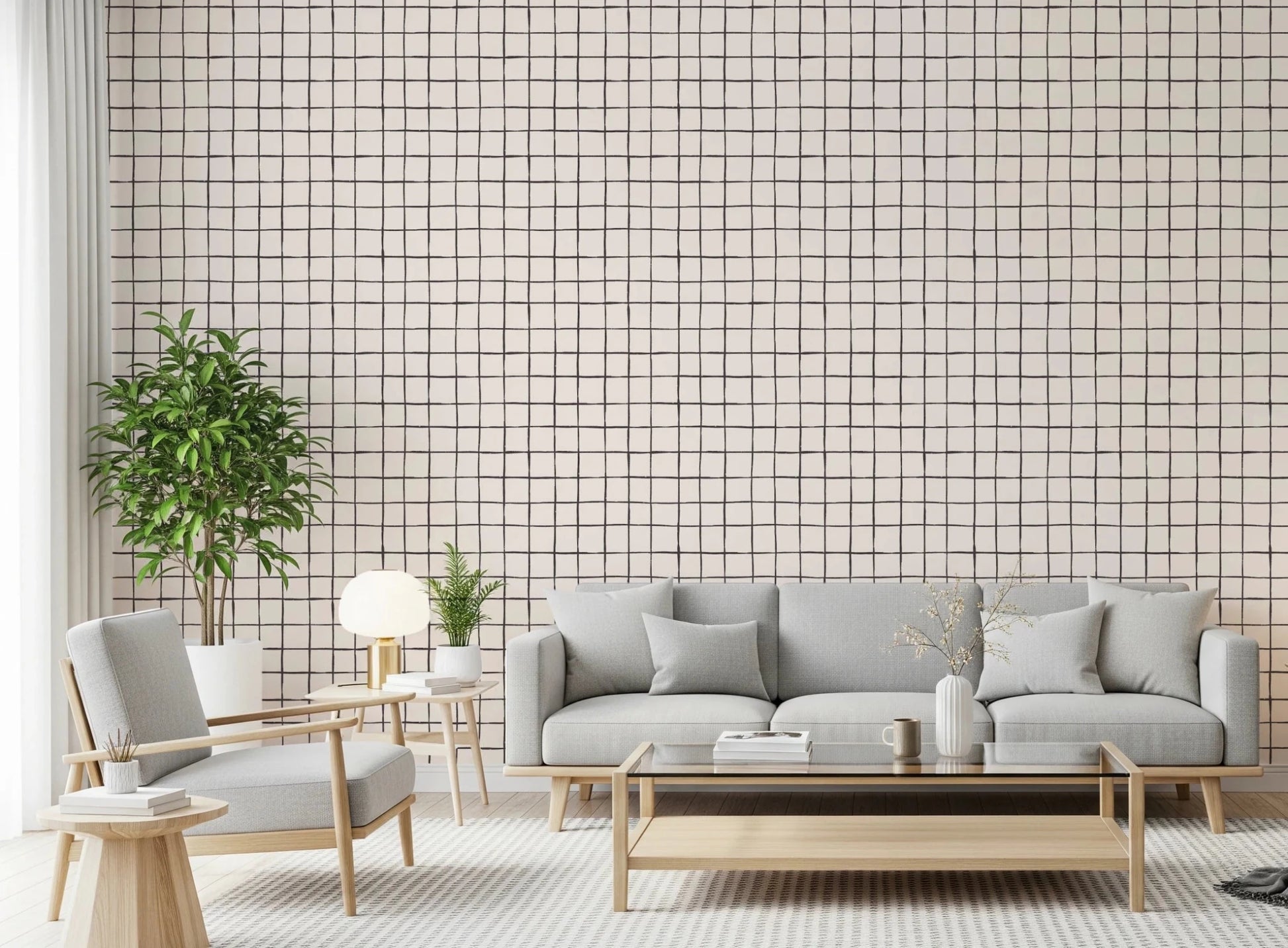 Grid Sketch Wallpaper⁠
