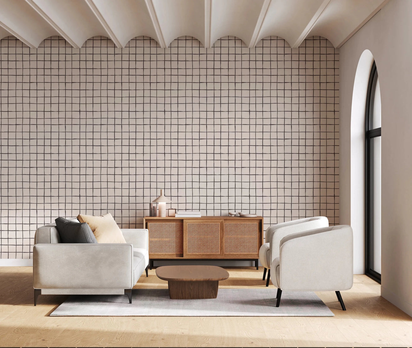 Grid Sketch Wallpaper⁠