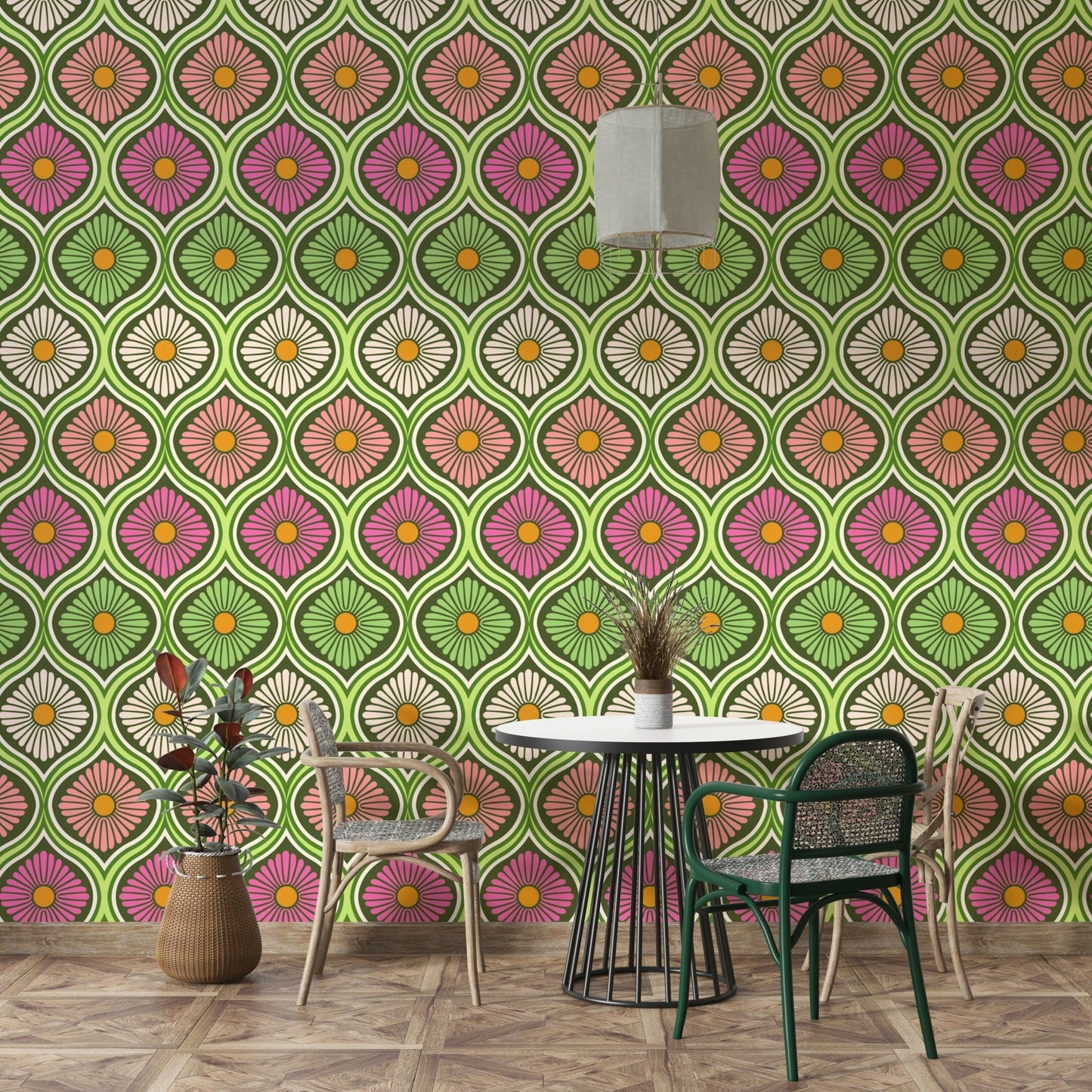 Suitable for a retro, eclectic, or themed interior.
