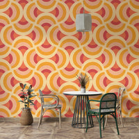 Bright, contrasting, and often psychedelic colors are used.
