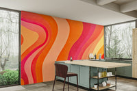 The artistic style is retro and a bit cartoonish, perfect for a fun space.
