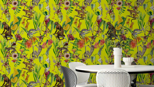 Hakuna Wallpaper with organic hand-drawn shapes

