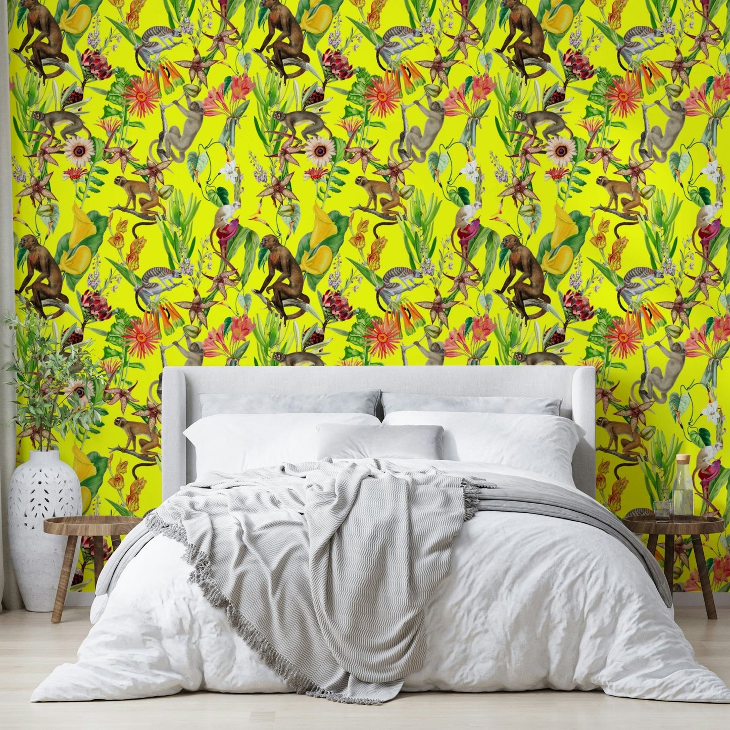 Artistic wall mural in easygoing geometric flow

