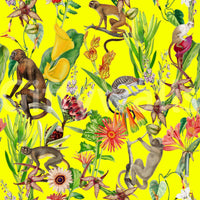 Living space with Hakuna mural in soft palette

