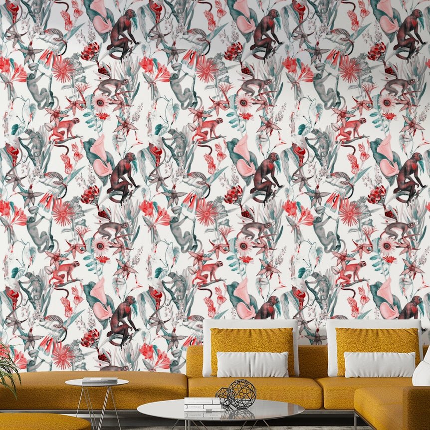 Hand-drawn style wallpaper with bohemian energy

