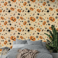 Autumn leaves Halloween Fun wall design

