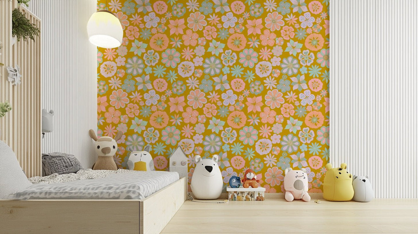 Full view of the mural on a wall.

