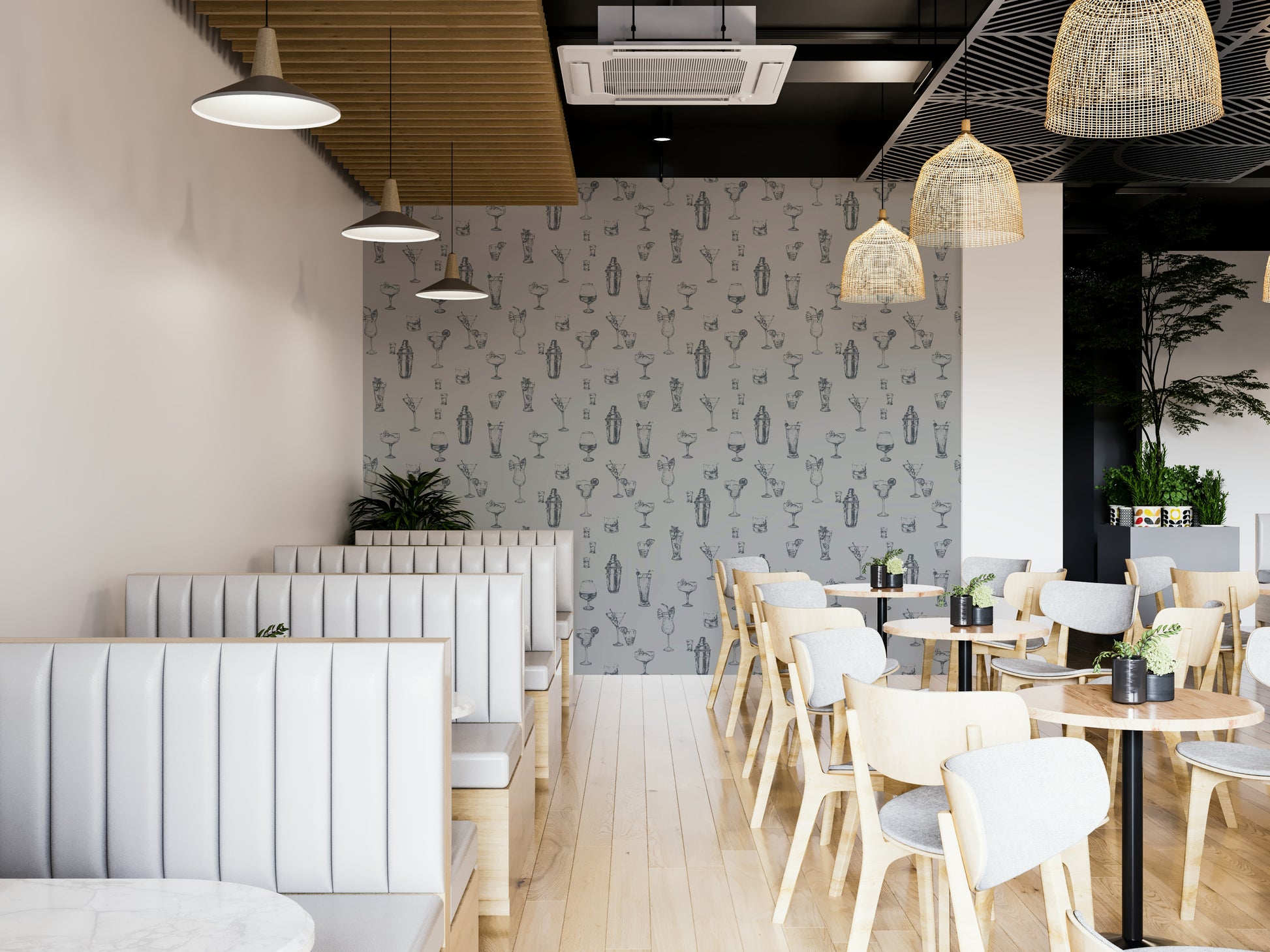 Artistic spirits wallpaper for stylish interiors

