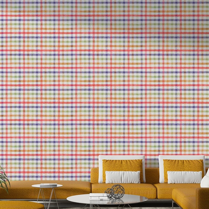 Unique watercolor effect on a wall covering.

