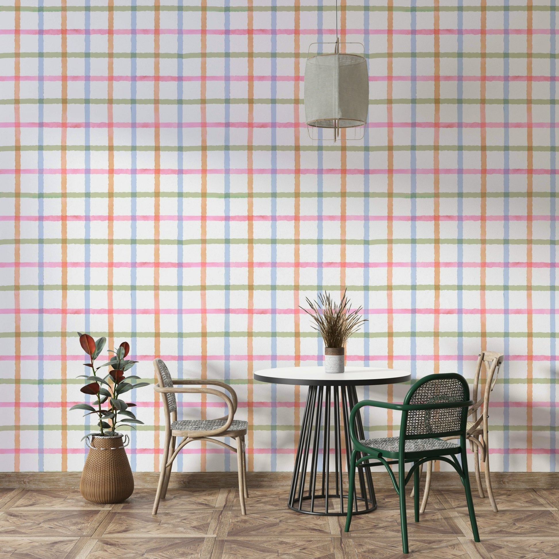 Artistic and whimsical rainbow wallpaper.

