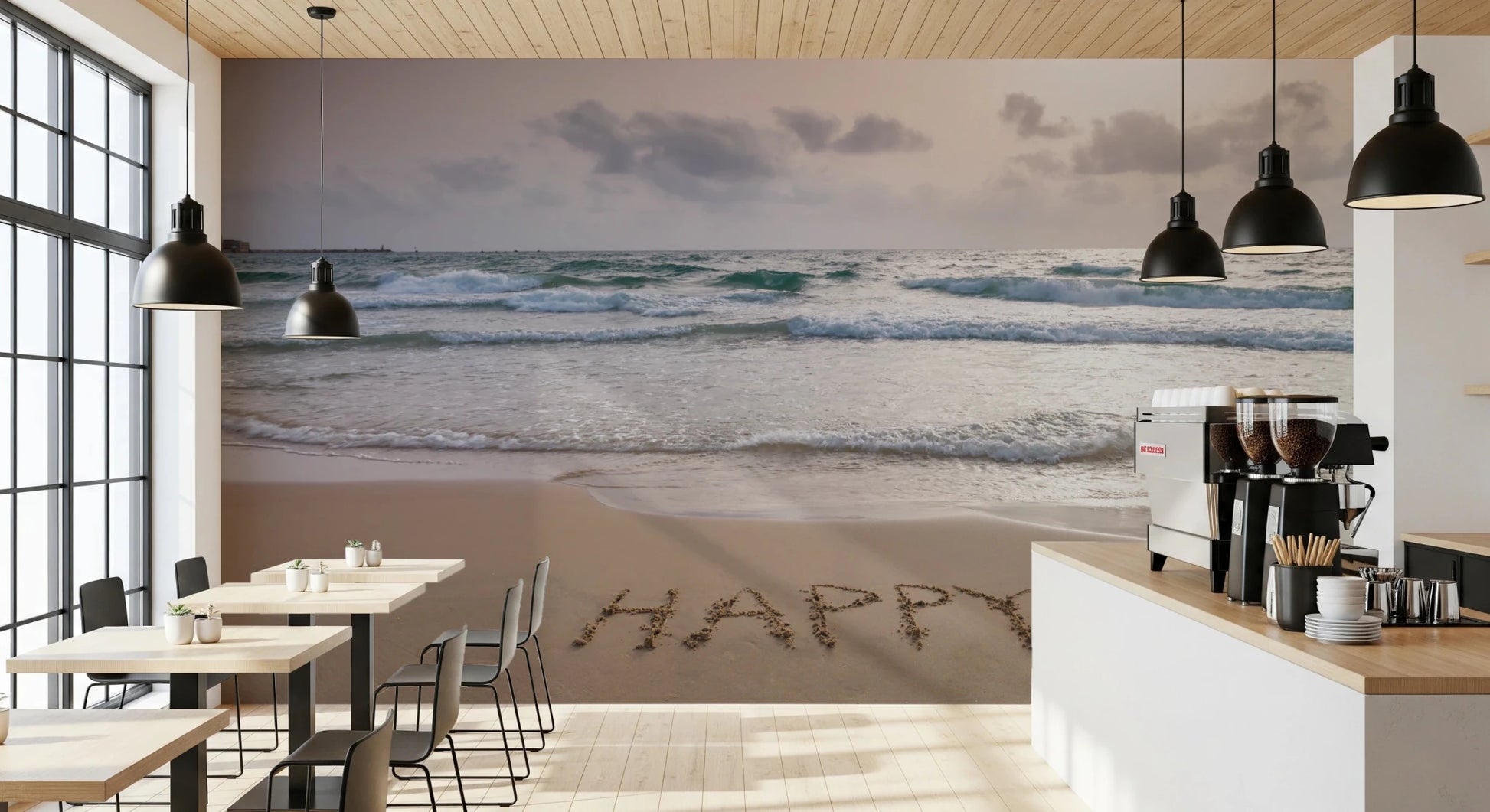 Happy Beach Vibes Wall Mural