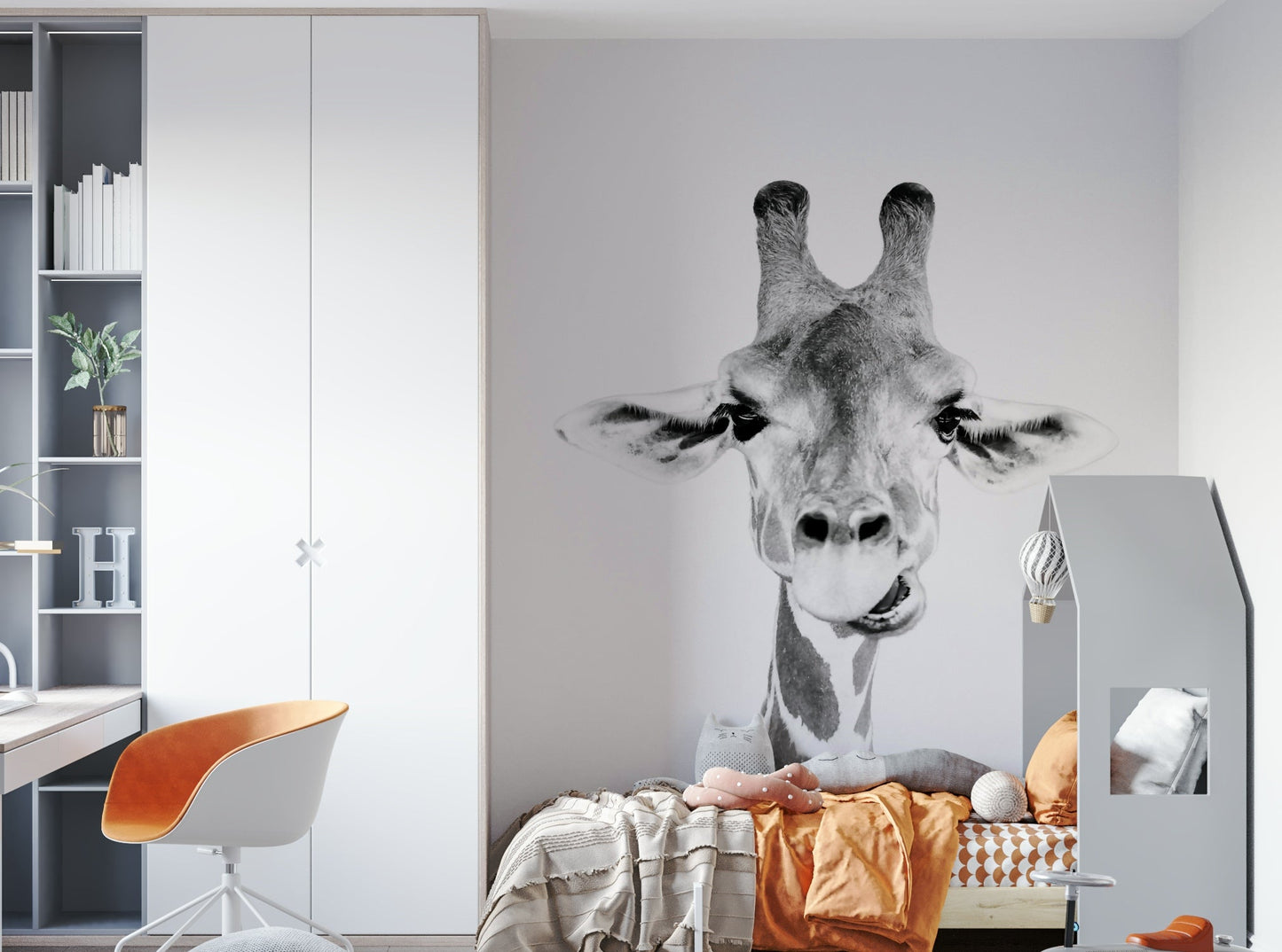 Serene or joyful expression.

