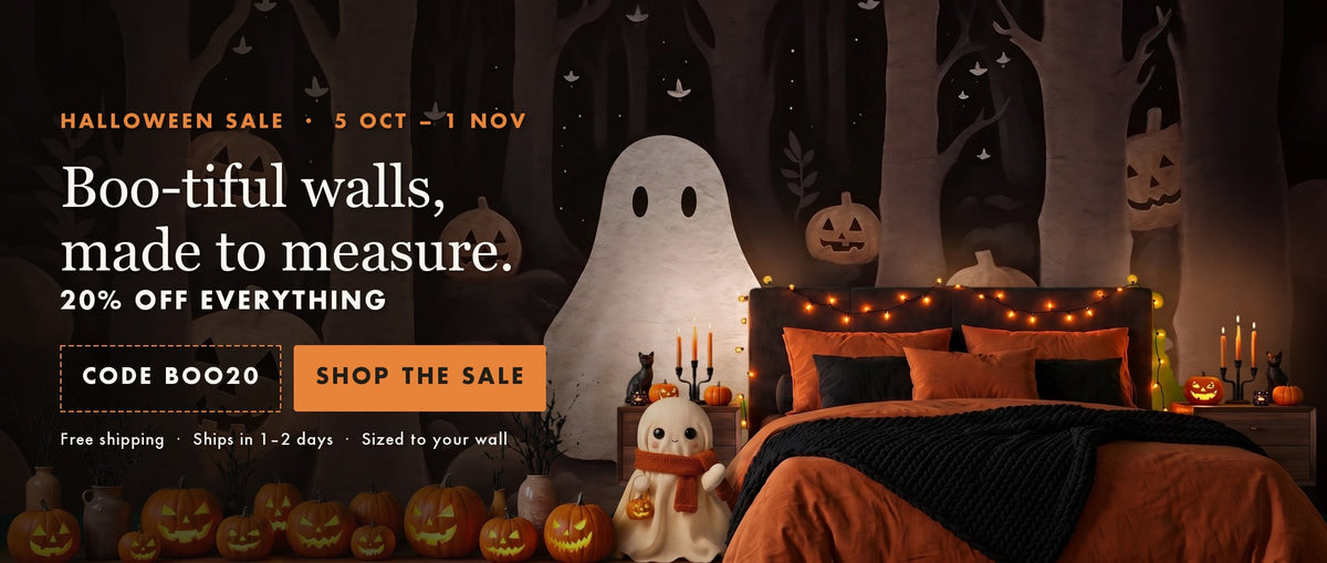 Halloween sale at Giffywalls: 20% off all wallpapers and wall murals with code BOO20